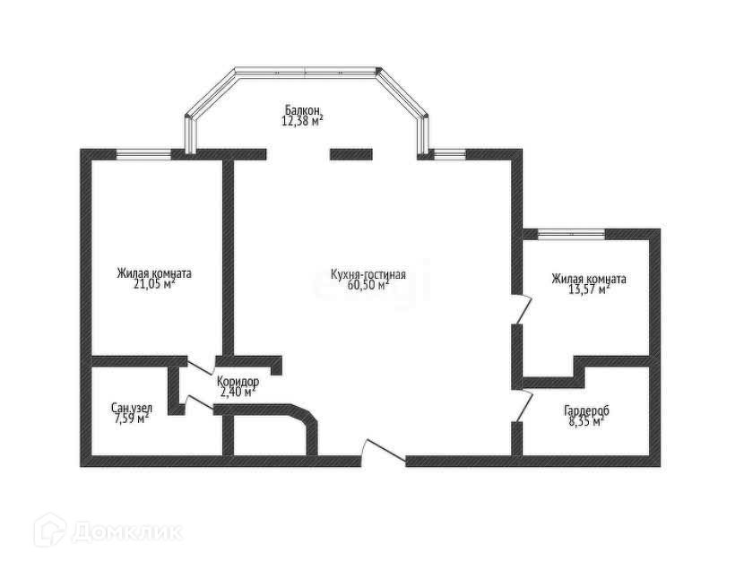 Продаётся 3-комнатная квартира, 125.8 м²