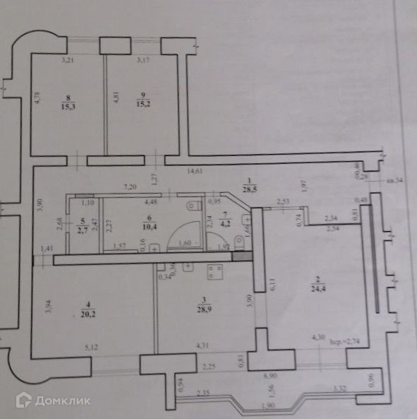 Продаётся 4-комнатная квартира, 149.8 м²