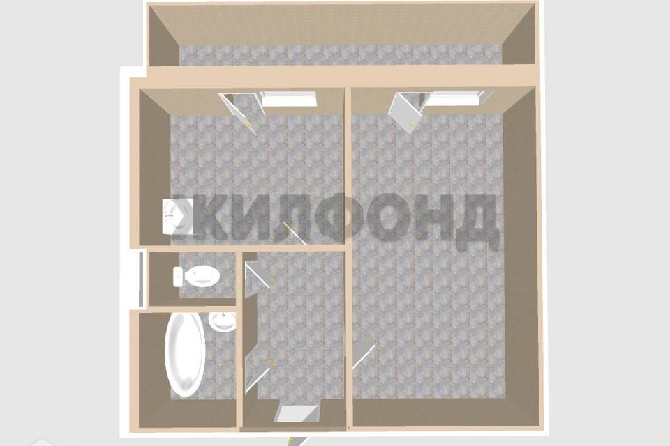 Продаётся 1-комнатная квартира, 33.8 м²