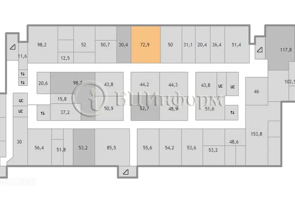 Сдаётся офис, 72.9 м²
