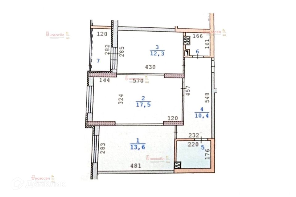 Продаётся 2-комнатная квартира, 60 м²