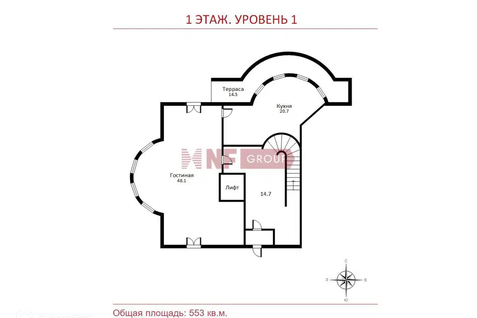 Продаётся 3-этажный дом, 553 м²