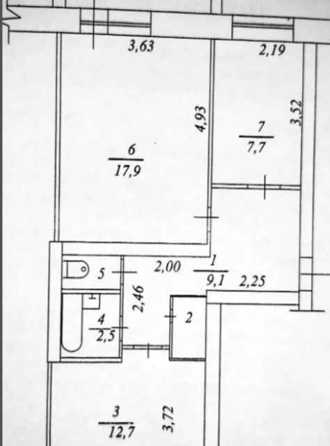 Продаётся 2-комнатная квартира, 49 м²