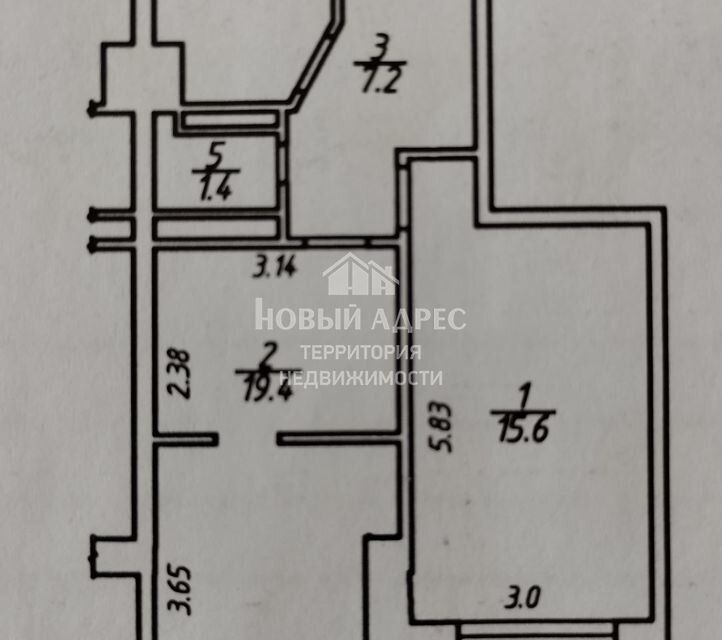 Продаётся 1-комнатная квартира, 47 м²