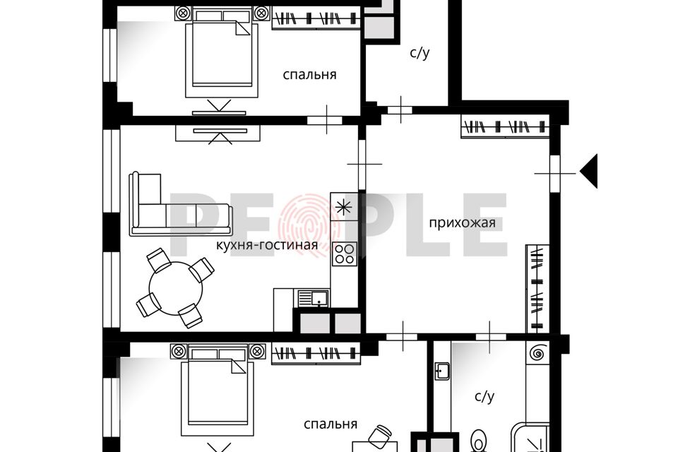 Продаётся 3-комнатная квартира, 120.9 м²