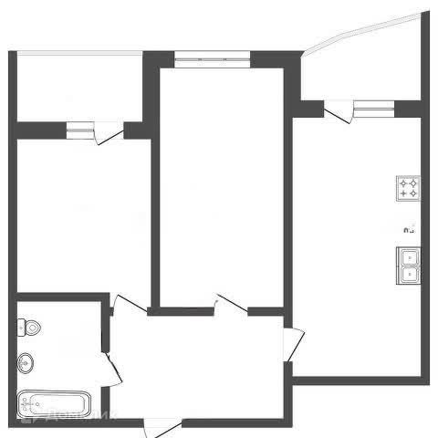 Продаётся 2-комнатная квартира, 58.5 м²