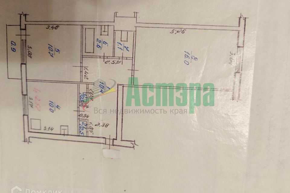 Продаётся 2-комнатная квартира, 51.8 м²
