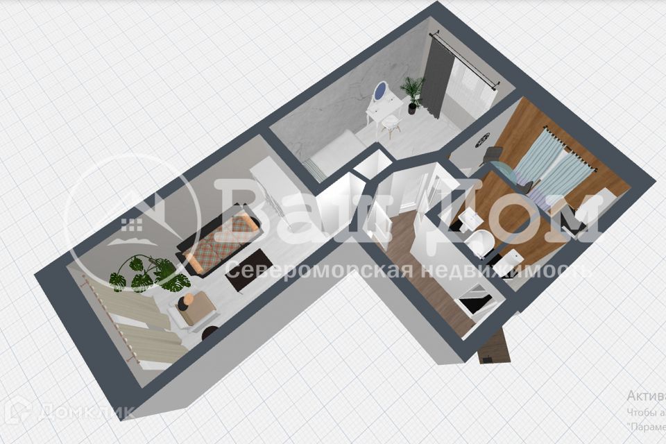 Продаётся 2-комнатная квартира, 42 м²