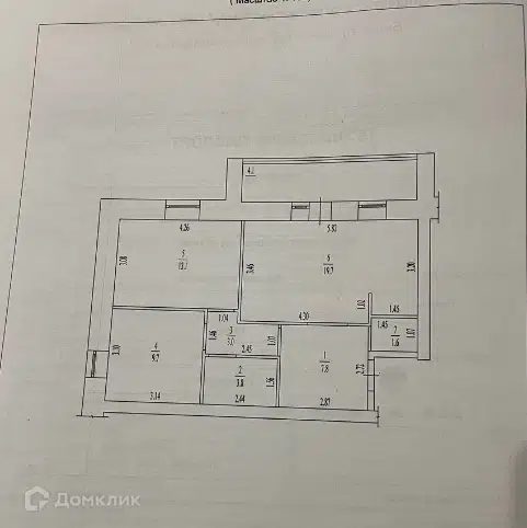Продаётся 3-комнатная квартира, 59 м²
