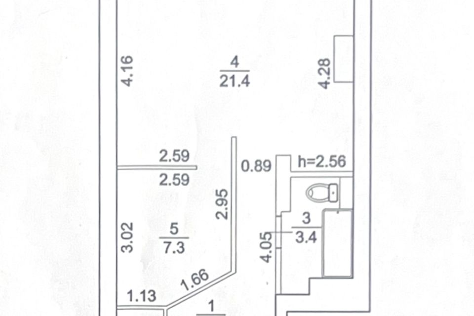 Продаётся 1-комнатная квартира, 41 м²