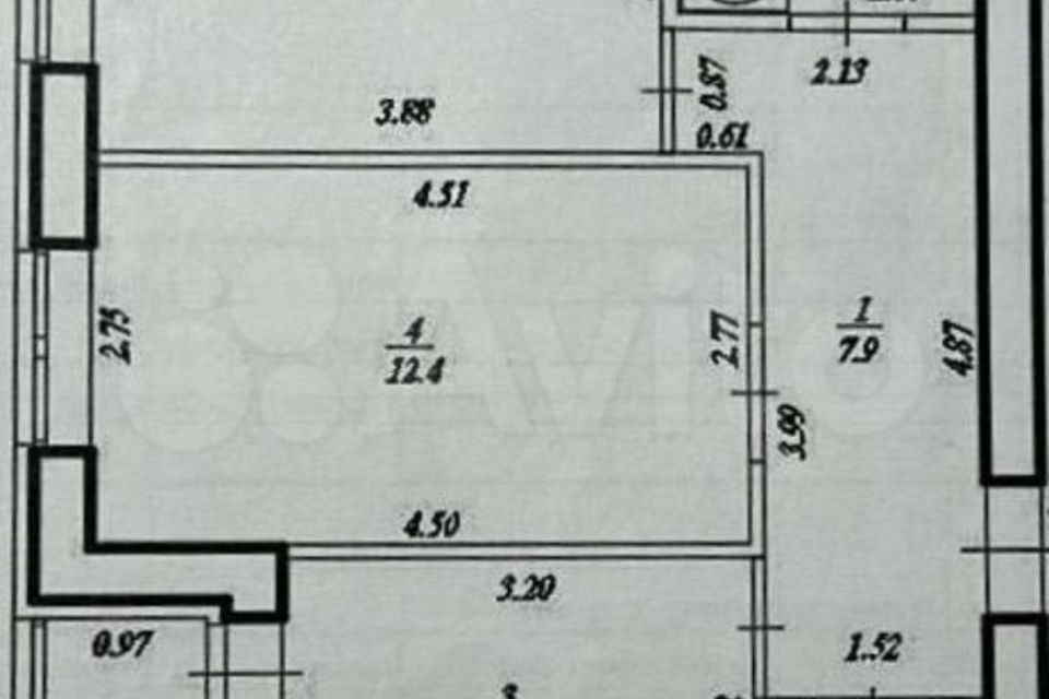 Продаётся 2-комнатная квартира, 44.4 м²