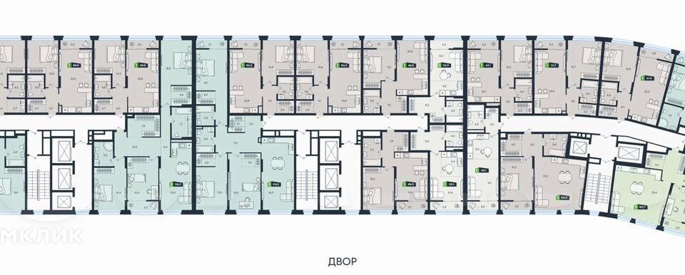 Продаётся 1-комнатная квартира, 47.1 м²