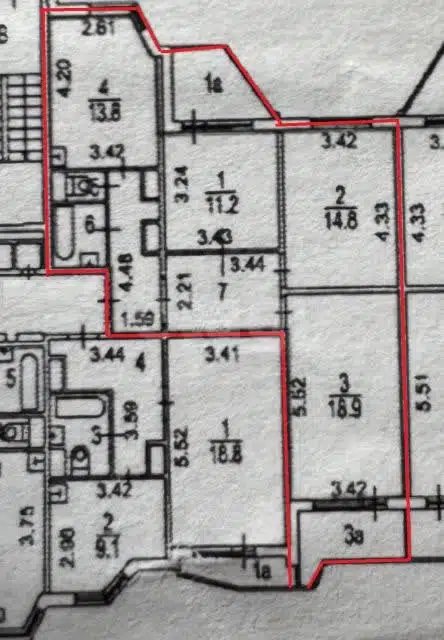 Продаётся 3-комнатная квартира, 74 м²