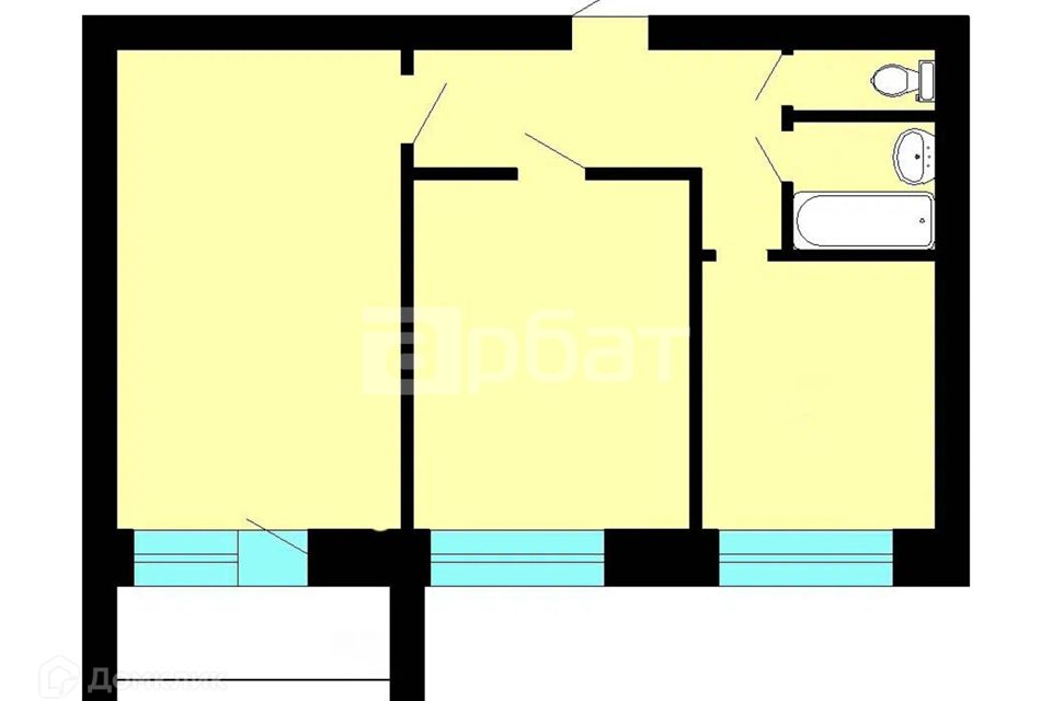 Продаётся 2-комнатная квартира, 38 м²