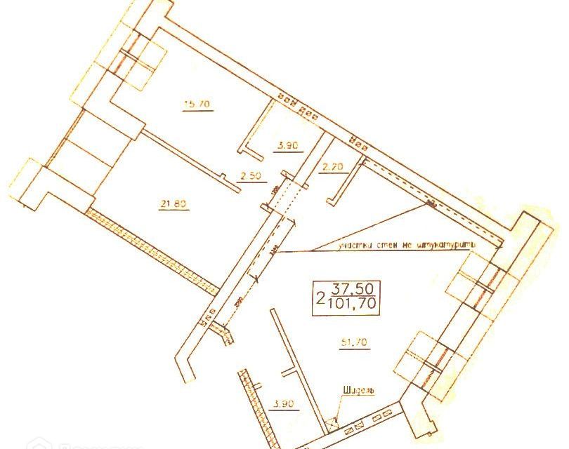 Продаётся 3-комнатная квартира, 101.7 м²