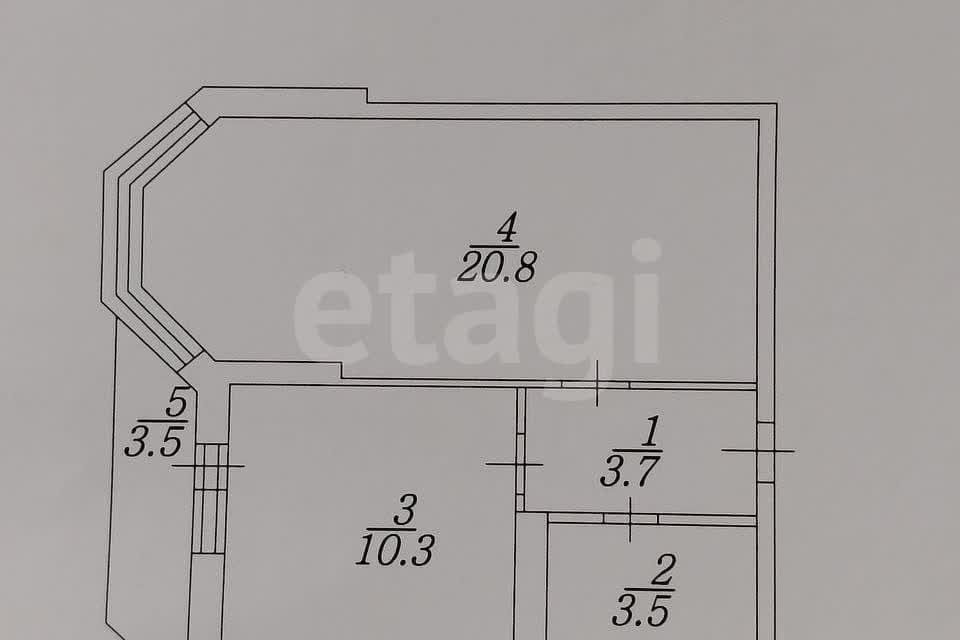 Продаётся 1-комнатная квартира, 38.3 м²