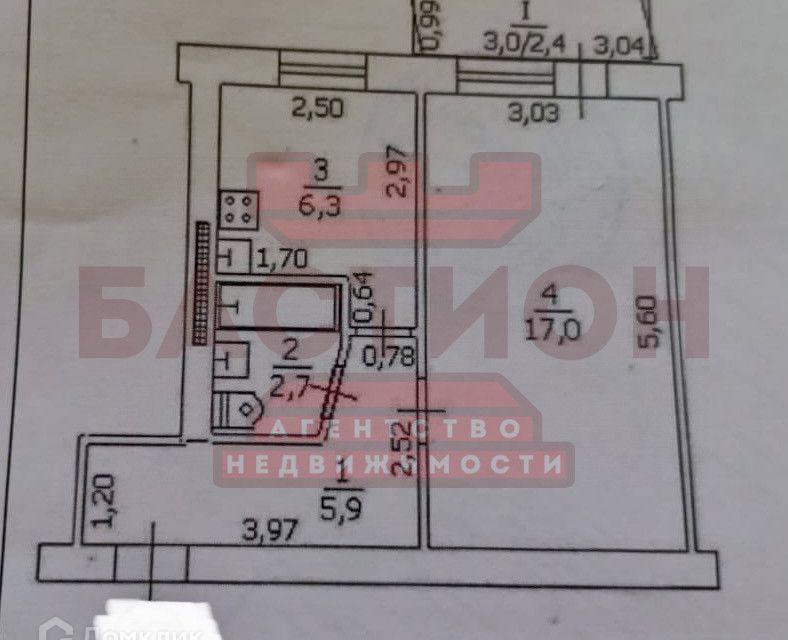 Продаётся 1-комнатная квартира, 35 м²