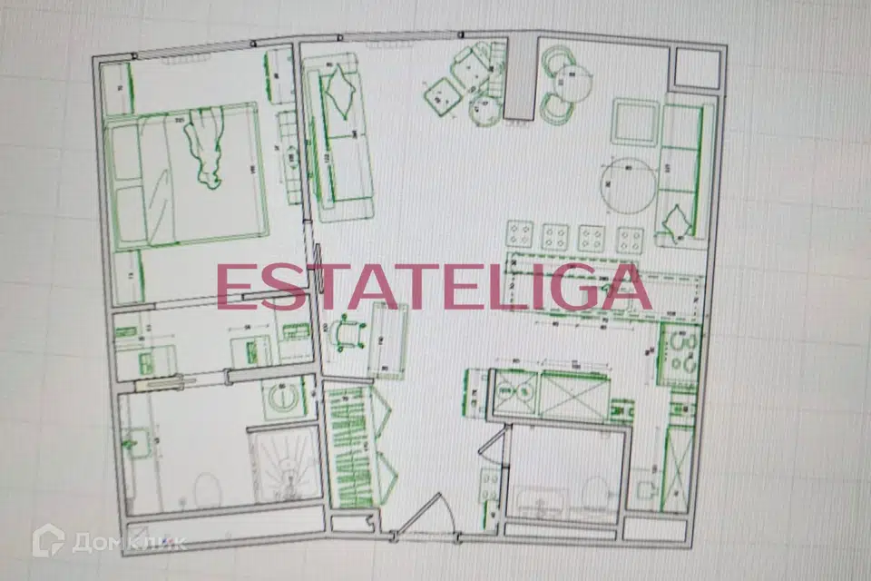 Продаётся 2-комнатная квартира, 58 м²