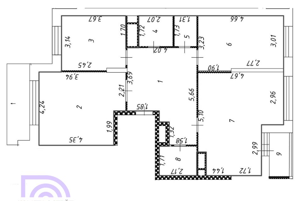 Продаётся 3-комнатная квартира, 102.6 м²
