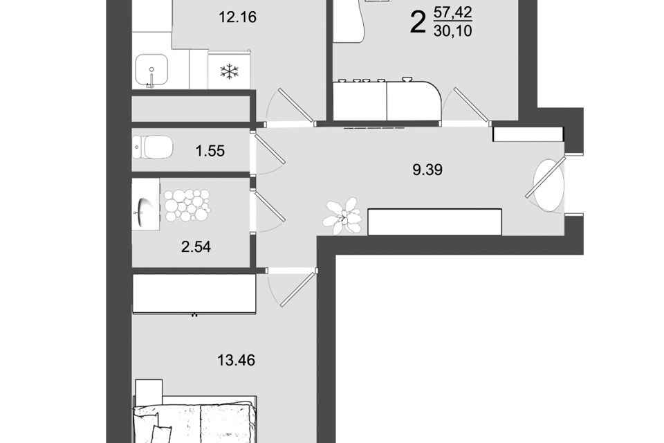 1 Комнатная Квартира Новостройка Эконом Купить