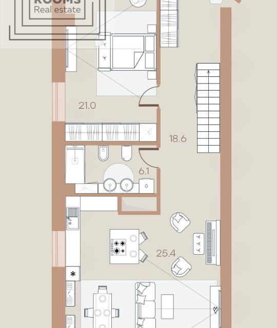 Продаётся 3-комнатная квартира, 113.9 м²