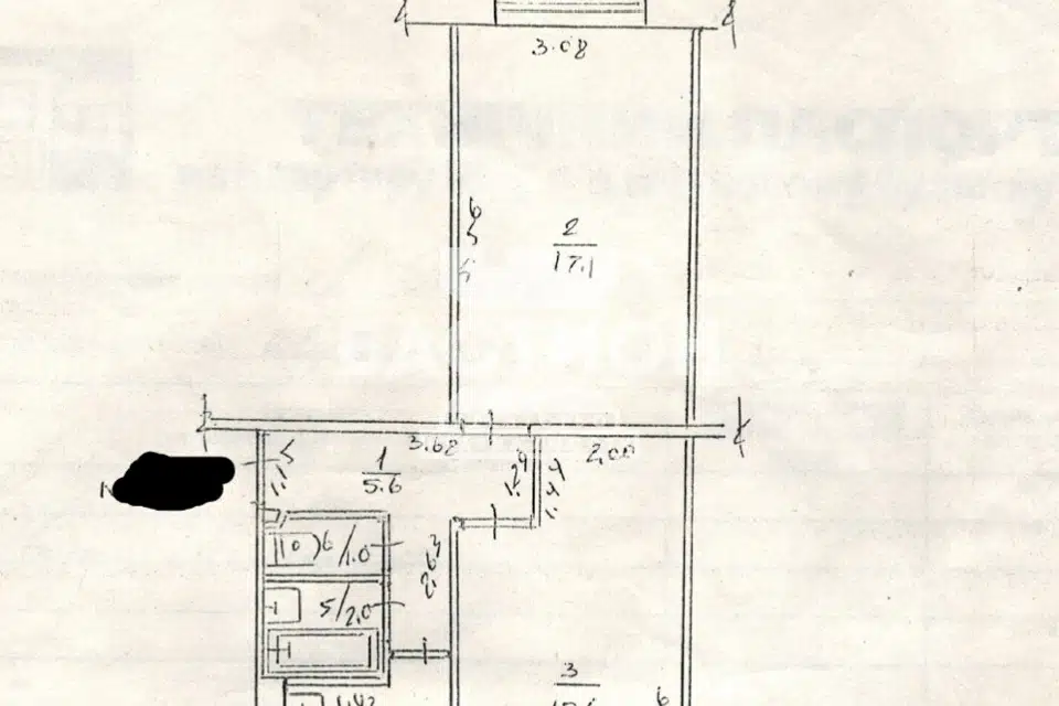 Продаётся 2-комнатная квартира, 46.8 м²