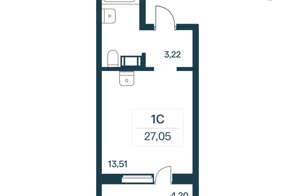 Продаётся студия, 24.5 м²