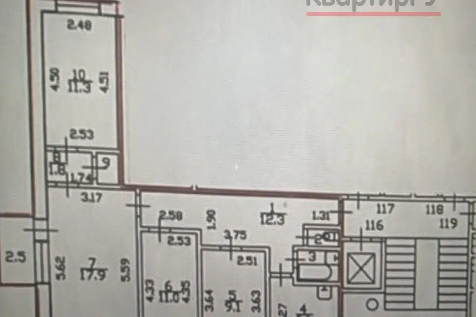 Продаётся 4-комнатная квартира, 73.4 м²