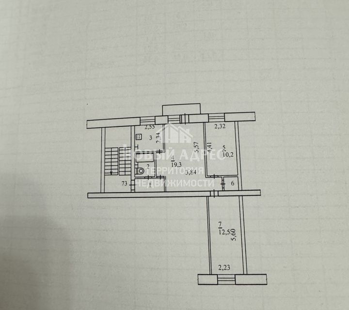 Продаётся 3-комнатная квартира, 55 м²