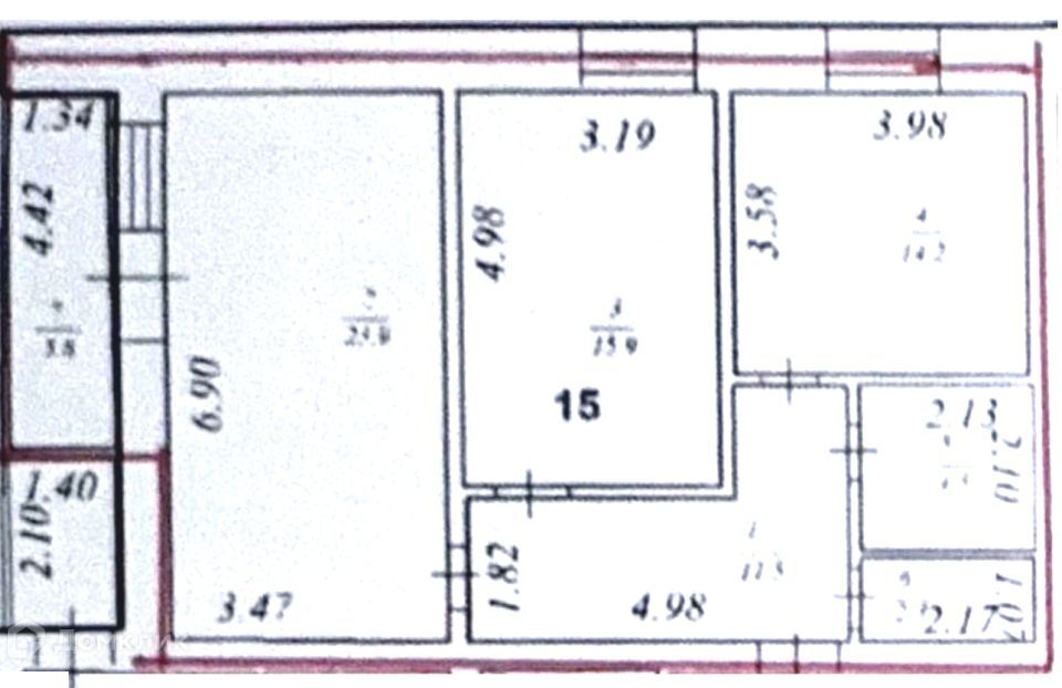 Продаётся 2-комнатная квартира, 77 м²