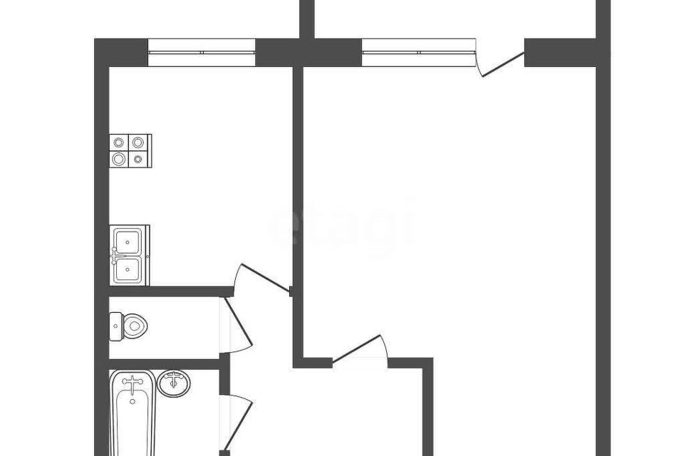 Продаётся 1-комнатная квартира, 38.4 м²
