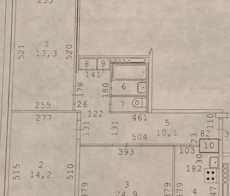 Продаётся 3-комнатная квартира, 63.2 м²
