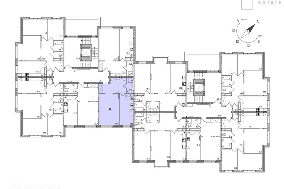 Продаётся 1-комнатная квартира, 48.1 м²