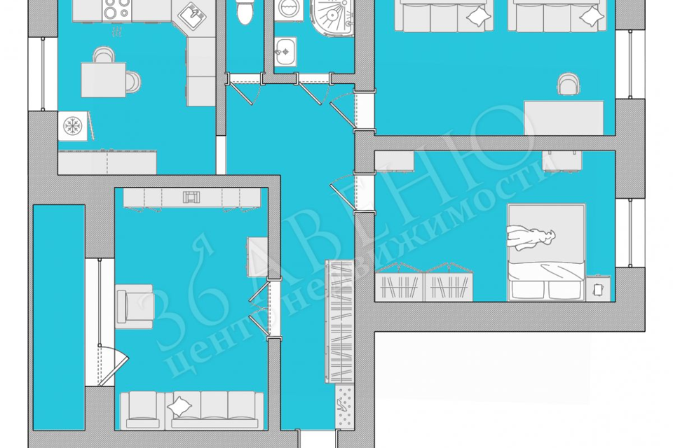Продаётся 3-комнатная квартира, 75 м²
