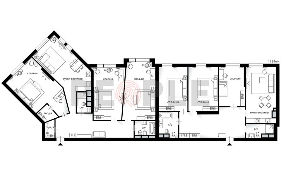 Продаётся 6-комнатная квартира, 284 м²