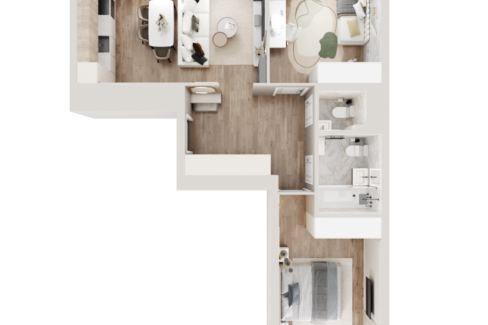 Продаётся 2-комнатная квартира, 64.6 м²