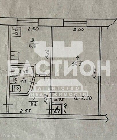 Продаётся 1-комнатная квартира, 29.8 м²