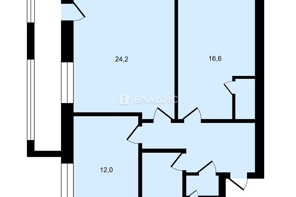 Продаётся 2-комнатная квартира, 67.9 м²