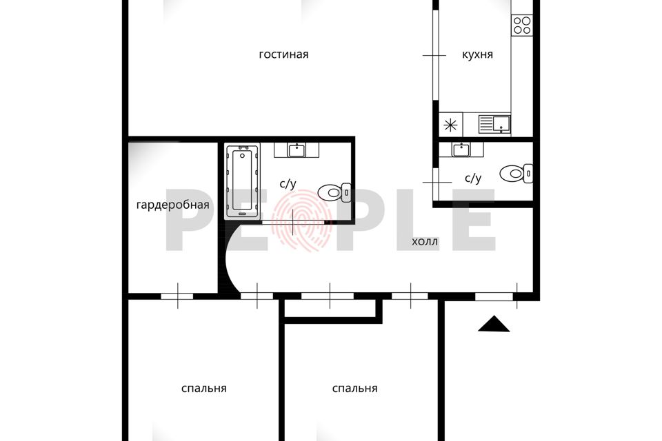 Продаётся 3-комнатная квартира, 90 м²