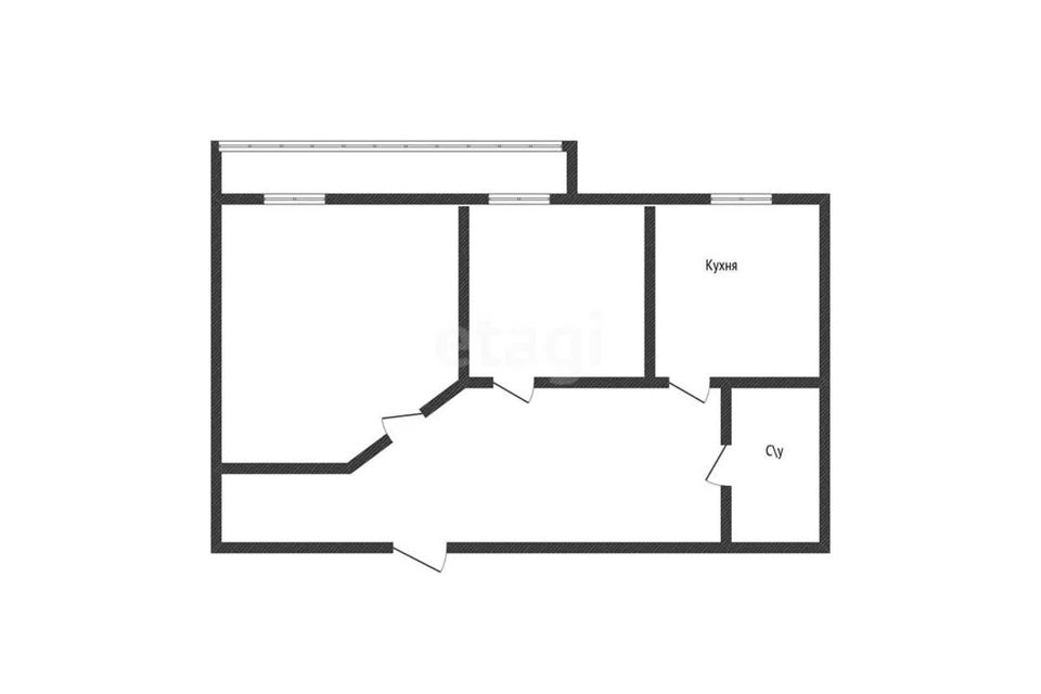 Продаётся 2-комнатная квартира, 53.9 м²