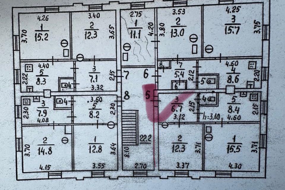 Продаётся 2-комнатная квартира, 43.5 м²