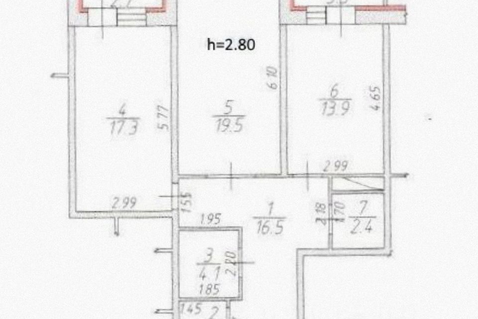 Продаётся 2-комнатная квартира, 75.6 м²