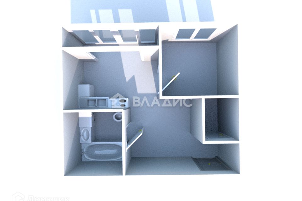 Продаётся 1-комнатная квартира, 42.3 м²