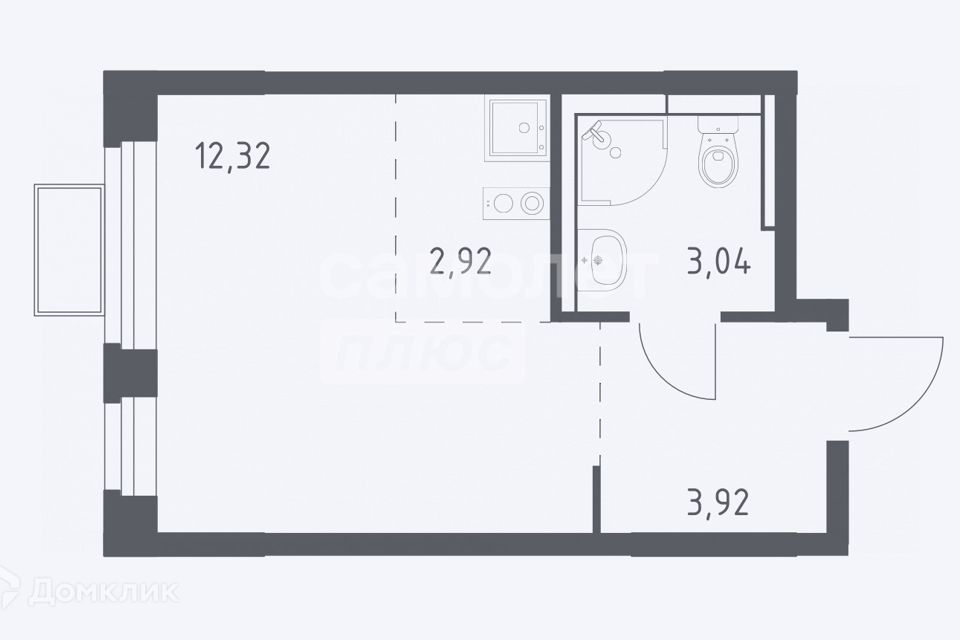 Продаётся студия, 22.2 м²
