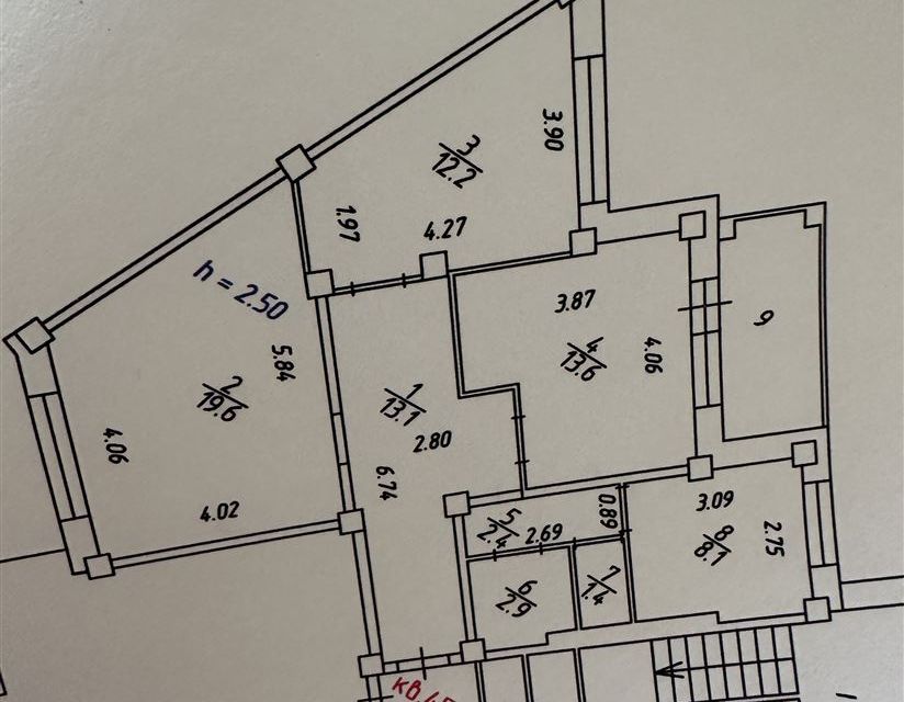 Продаётся 3-комнатная квартира, 73.3 м²