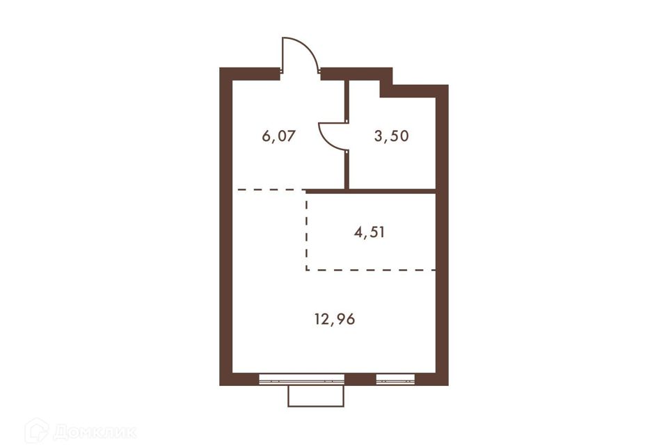 Продаётся студия, 27.04 м²