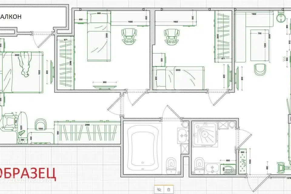 Продаётся 3-комнатная квартира, 70.4 м²