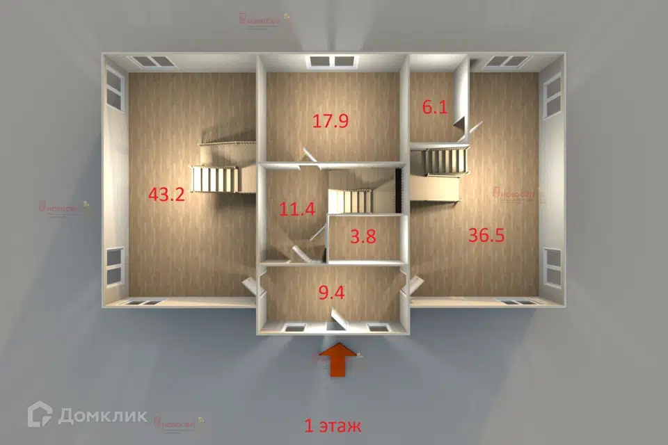 Продаётся 2-этажный дом, 244 м²
