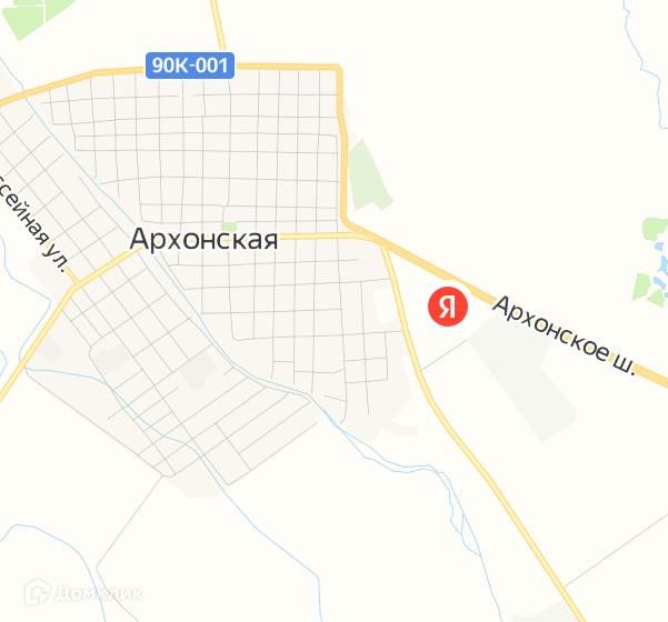 Станица архонская карта
