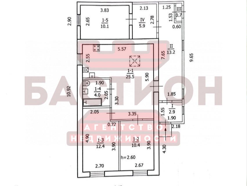 Продаётся 1-этажный дом, 85 м²